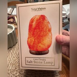 Orange Salt Stone Lamp